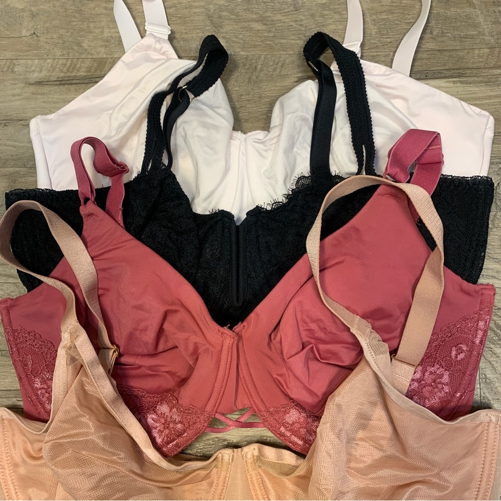 Soma Playtex Auden Vanity Fair Bundle 4 Bras Variety Unbelievable Lift Unlined - Picture 6 of 11